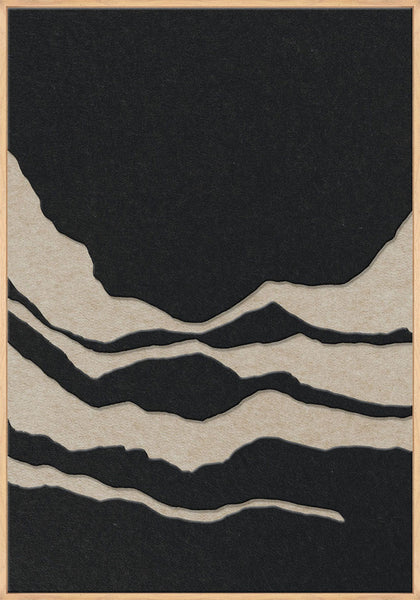 Tonefield 2 | ACOUSTIC ART Akustikbillede ART COPENHAGEN (DA) Ege ramme // 70x100 // Sort // Sand