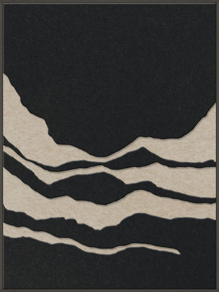 Tonefield 2 | ACOUSTIC ART Akustikbillede ART COPENHAGEN (DA) Sort ramme // 90x120 // Sort // Sand