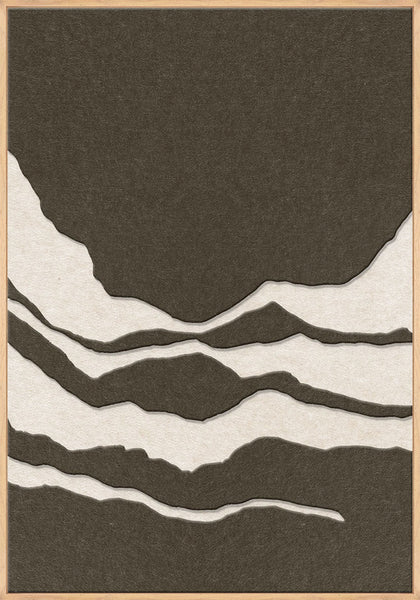 Tonefield 2 | ACOUSTIC ART Akustikbillede ART COPENHAGEN (DA) Ege ramme // 70x100 // Brun // Off white