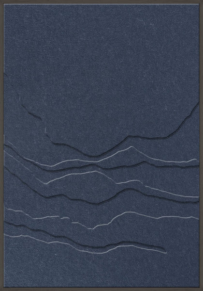 Tonefield 2 | ACOUSTIC ART Akustikbillede ART COPENHAGEN (DA) Sort ramme // 70x100 // Mørkeblå // Mørkeblå