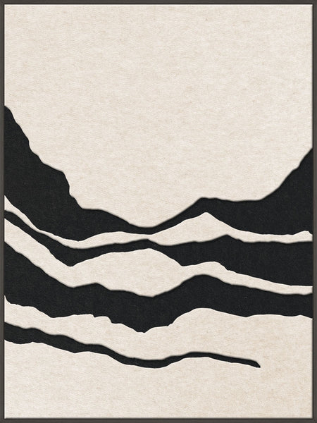Tonefield 2 | ACOUSTIC ART Akustikbillede ART COPENHAGEN (DA) Sort ramme // 90x120 // Off white // Sort