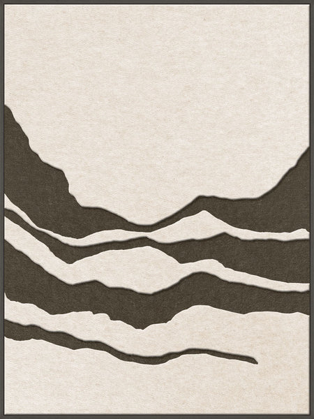 Tonefield 2 | ACOUSTIC ART Akustikbillede ART COPENHAGEN (DA) Sort ramme // 90x120 // Off white // Brun