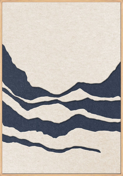 Tonefield 2 | ACOUSTIC ART Akustikbillede ART COPENHAGEN (DA) Ege ramme // 70x100 // Off white // Mørkeblå