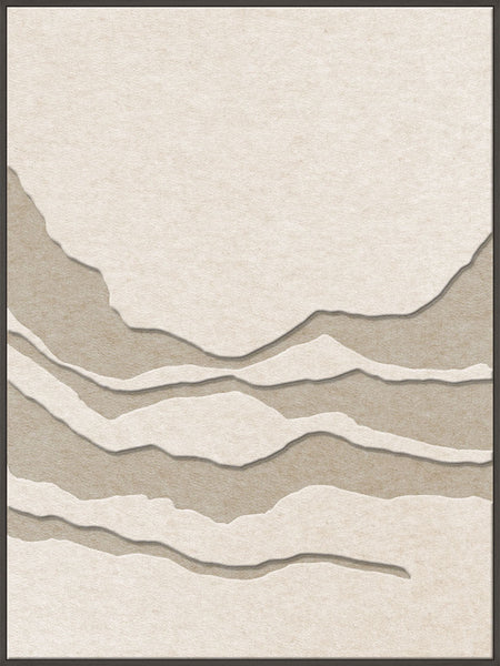 Tonefield 2 | ACOUSTIC ART Akustikbillede ART COPENHAGEN (DA) Sort ramme // 90x120 // Off white // Sand