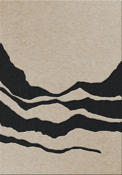 Tonefield 2 | ACOUSTIC ART Akustikbillede ART COPENHAGEN (DA) Ege ramme // 70x100 // Sand // Sort