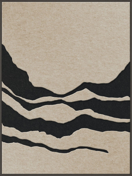 Tonefield 2 | ACOUSTIC ART Akustikbillede ART COPENHAGEN (DA) Sort ramme // 90x120 // Sand // Sort