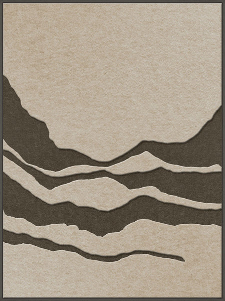 Tonefield 2 | ACOUSTIC ART Akustikbillede ART COPENHAGEN (DA) Sort ramme // 90x120 // Sand // Brun
