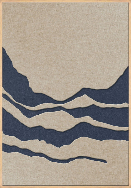 Tonefield 2 | ACOUSTIC ART Akustikbillede ART COPENHAGEN (DA) Ege ramme // 70x100 // Sand // Mørkeblå