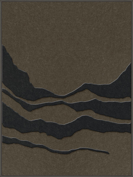 Tonefield 1 | ACOUSTIC ART Akustikbillede ART COPENHAGEN (DA) Sort ramme // 90x120 // Sort // Brun