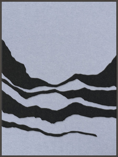 Tonefield 1 | ACOUSTIC ART Akustikbillede ART COPENHAGEN (DA) Sort ramme // 90x120 // Sort // Lyseblå