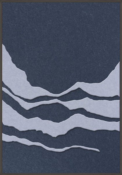 Tonefield 1 | ACOUSTIC ART Akustikbillede ART COPENHAGEN (DA) Sort ramme // 70x100 // Lyseblå // Mørkeblå
