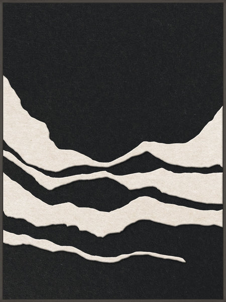 Tonefield 1 | ACOUSTIC ART Akustikbillede ART COPENHAGEN (DA) Sort ramme // 90x120 // Off white // Sort