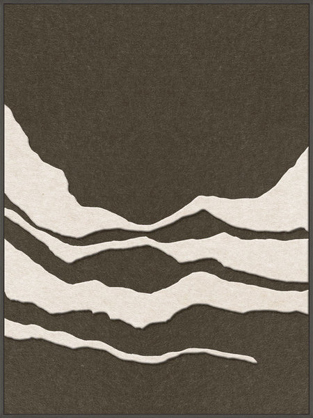 Tonefield 1 | ACOUSTIC ART Akustikbillede ART COPENHAGEN (DA) Sort ramme // 90x120 // Off white // Brun