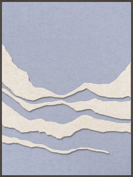 Tonefield 1 | ACOUSTIC ART Akustikbillede ART COPENHAGEN (DA) Sort ramme // 90x120 // Off white // Lyseblå