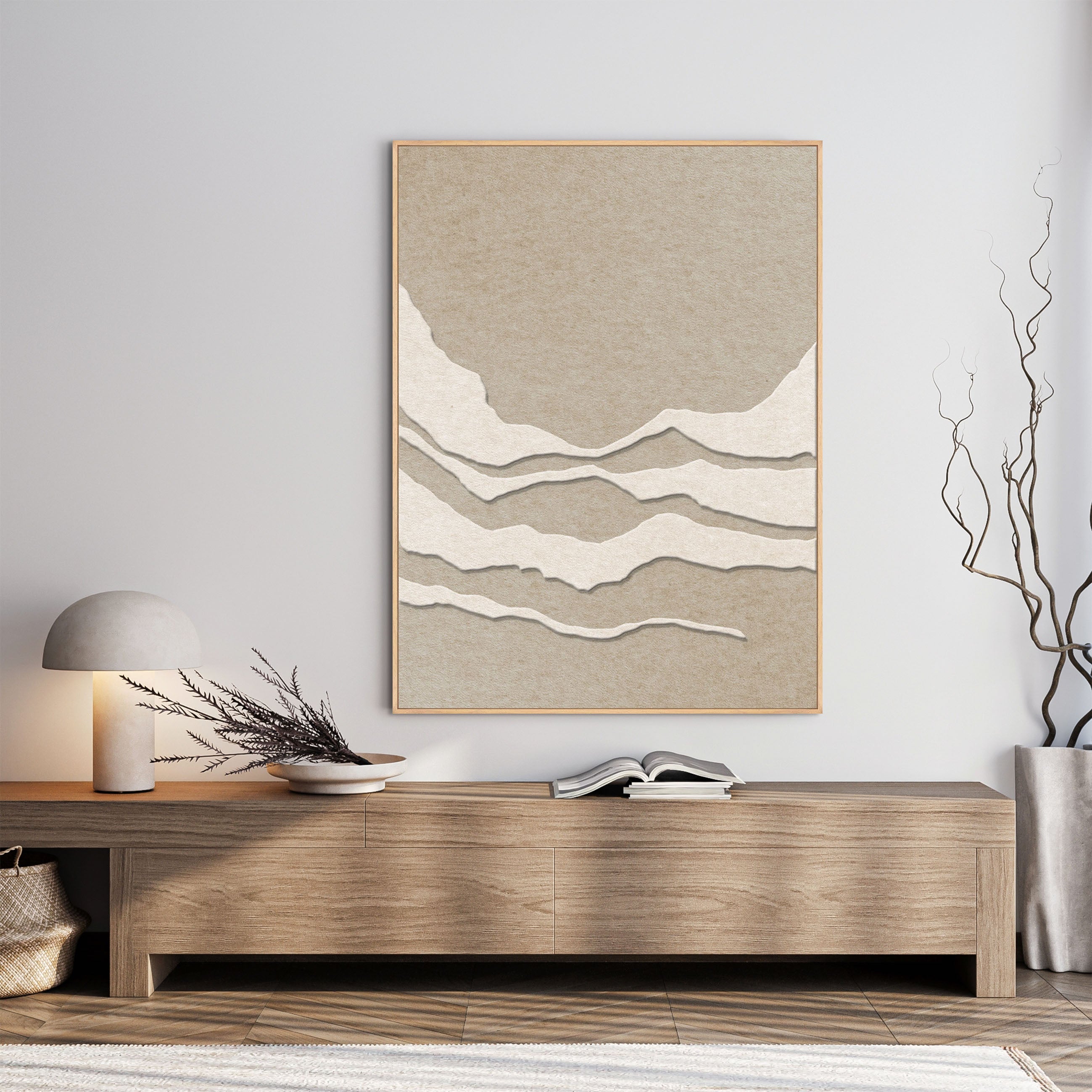 Tonefield 1 | ACOUSTIC ART Acoustic Art ART COPENHAGEN (DA) Ege ramme // 90x120 // Off white // Sand