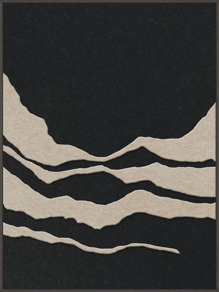Tonefield 1 | ACOUSTIC ART Akustikbillede ART COPENHAGEN (DA) Sort ramme // 90x120 // Sand // Sort