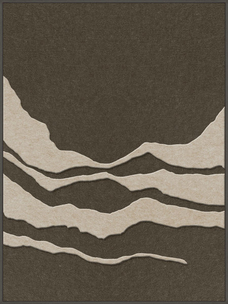 Tonefield 1 | ACOUSTIC ART Akustikbillede ART COPENHAGEN (DA) Sort ramme // 90x120 // Sand // Brun