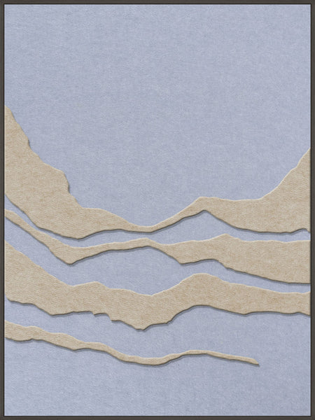 Tonefield 1 | ACOUSTIC ART Akustikbillede ART COPENHAGEN (DA) Sort ramme // 90x120 // Sand // Lyseblå