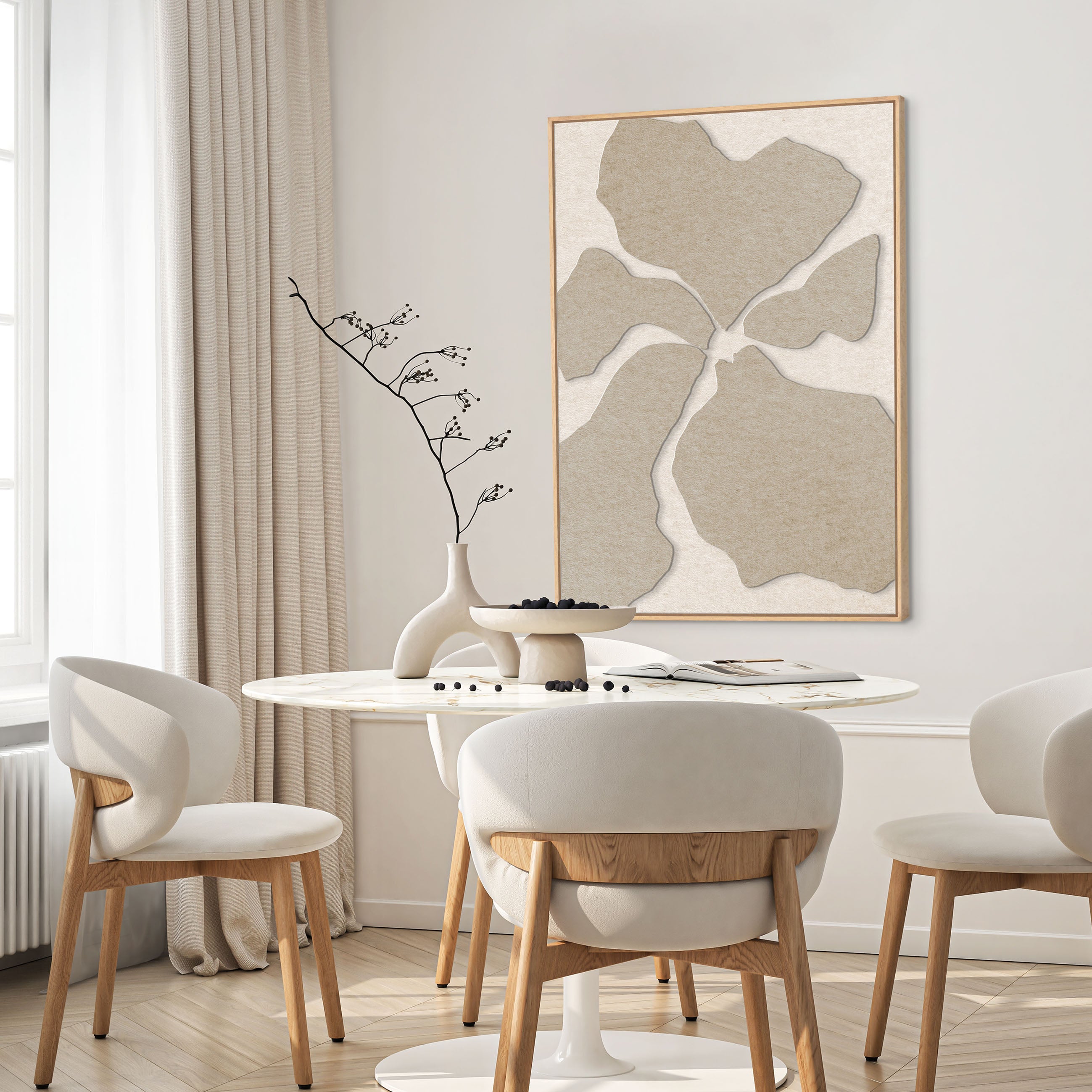 Clarity 1 | ACOUSTIC ART Acoustic Art ART COPENHAGEN (DA) Ege ramme // 70x100 // Sand // Off white