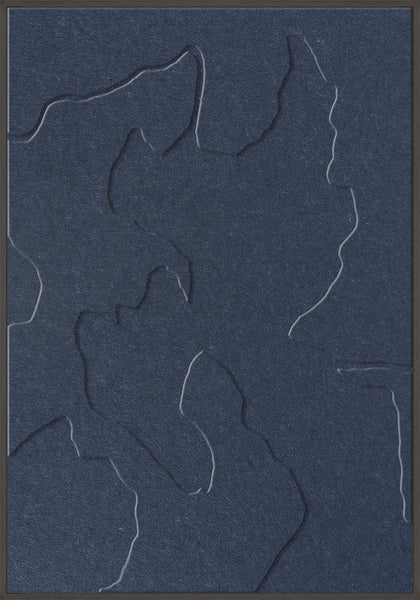 Celestial Tone 2 | ACOUSTIC ART Akustikbillede ART COPENHAGEN (DA) Sort ramme // 70x100 // Mørkeblå // Mørkeblå