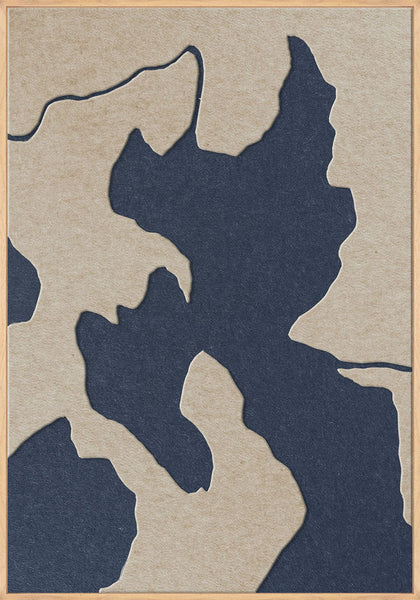 Celestial Tone 2 | ACOUSTIC ART Akustikbillede ART COPENHAGEN (DA) Ege ramme // 70x100 // Sand // Mørkeblå