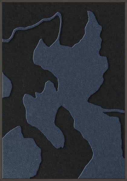 Celestial Tone 1 | ACOUSTIC ART Akustikbillede ART COPENHAGEN (DA) Sort ramme // 70x100 // Mørkeblå // Sort