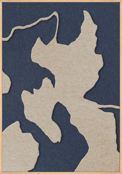 Celestial Tone 1 | ACOUSTIC ART Akustikbillede ART COPENHAGEN (DA) Ege ramme // 70x100 // Sand // Mørkeblå