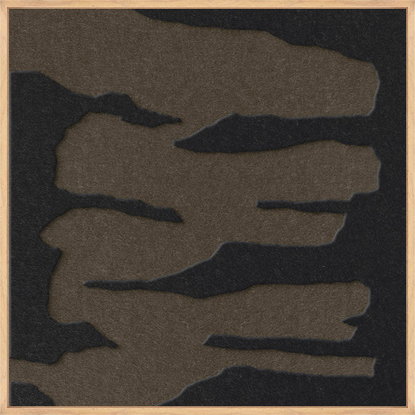 Frequency square 2 | ACOUSTIC ART Akustikbillede ART COPENHAGEN (DA) Ege ramme // 60x60 // Sort // Brun