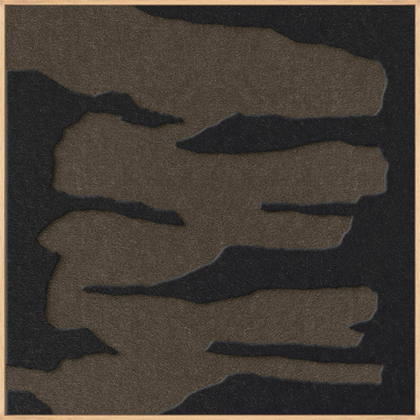 Frequency square 2 | ACOUSTIC ART Akustikbillede ART COPENHAGEN (DA) Ege ramme // 100x100 // Sort // Brun