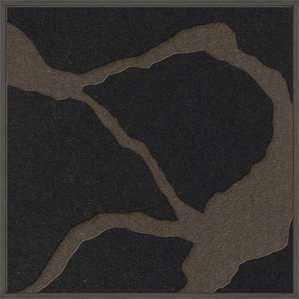 Quiet Friction square 2 | ACOUSTIC ART Acoustic Art ART COPENHAGEN (DA) Sort ramme // 60x60 // Sort // Brun