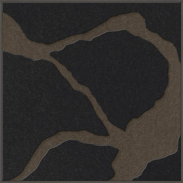 Quiet Friction square 2 | ACOUSTIC ART Acoustic Art ART COPENHAGEN (DA) Sort ramme // 100x100 // Sort // Brun