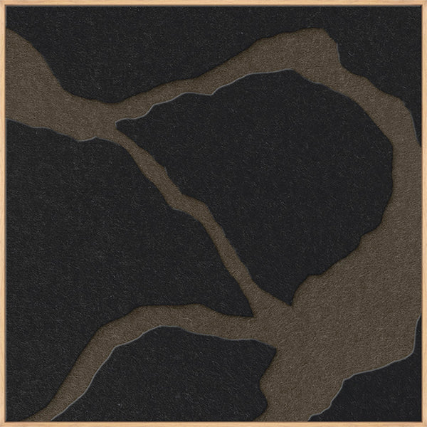 Quiet Friction square 2 | ACOUSTIC ART Acoustic Art ART COPENHAGEN (DA) Ege ramme // 100x100 // Sort // Brun