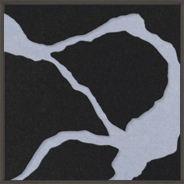 Quiet Friction square 2 | ACOUSTIC ART Acoustic Art ART COPENHAGEN (DA) Sort ramme // 60x60 // Sort // Lyseblå