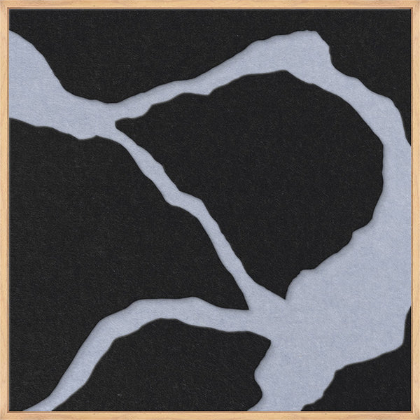 Quiet Friction square 2 | ACOUSTIC ART Acoustic Art ART COPENHAGEN (DA) Ege ramme // 60x60 // Sort // Lyseblå