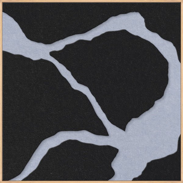 Quiet Friction square 2 | ACOUSTIC ART Acoustic Art ART COPENHAGEN (DA) Ege ramme // 100x100 // Sort // Lyseblå