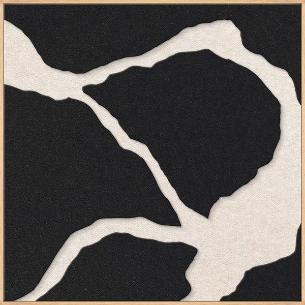 Quiet Friction square 2 | ACOUSTIC ART Acoustic Art ART COPENHAGEN (DA) Ege ramme // 100x100 // Sort // Off white