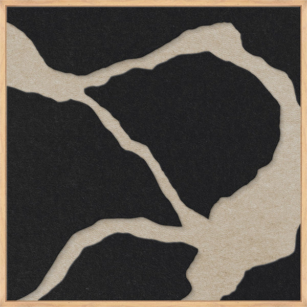 Quiet Friction square 2 | ACOUSTIC ART Acoustic Art ART COPENHAGEN (DA) Ege ramme // 60x60 // Sort // Sand