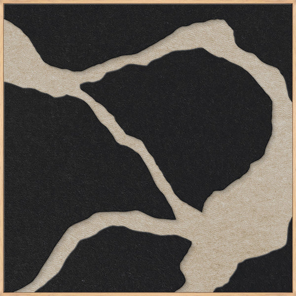 Quiet Friction square 2 | ACOUSTIC ART Acoustic Art ART COPENHAGEN (DA) Ege ramme // 100x100 // Sort // Sand