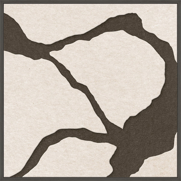 Quiet Friction square 2 | ACOUSTIC ART Acoustic Art ART COPENHAGEN (DA) Sort ramme // 60x60 // Off white // Brun