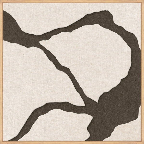 Quiet Friction square 2 | ACOUSTIC ART Acoustic Art ART COPENHAGEN (DA) Ege ramme // 60x60 // Off white // Brun