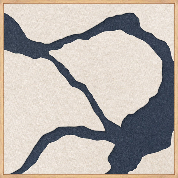 Quiet Friction square 2 | ACOUSTIC ART Acoustic Art ART COPENHAGEN (DA) Ege ramme // 60x60 // Off white // Mørkeblå