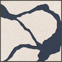 Quiet Friction square 2 | ACOUSTIC ART Acoustic Art ART COPENHAGEN (DA) Sort ramme // 100x100 // Off white // Mørkeblå