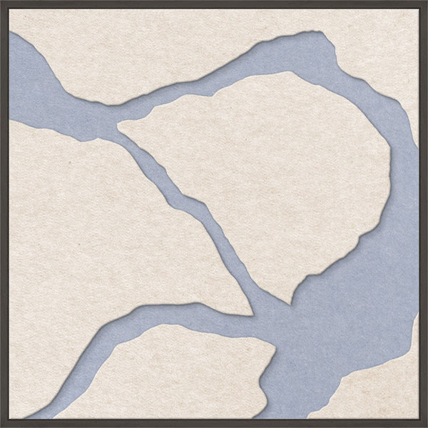 Quiet Friction square 2 | ACOUSTIC ART Acoustic Art ART COPENHAGEN (DA) Sort ramme // 60x60 // Off white // Lyseblå