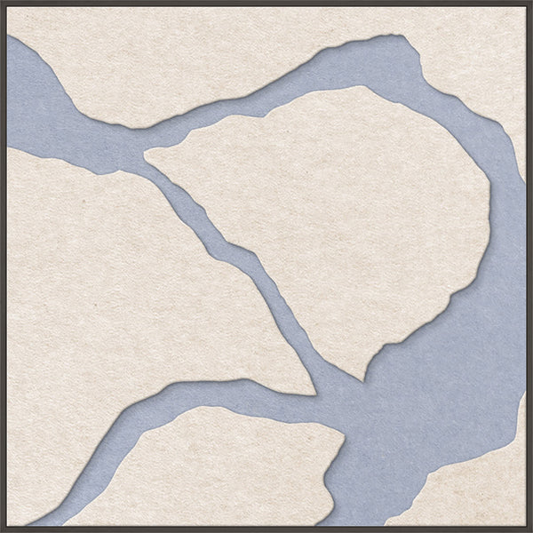 Quiet Friction square 2 | ACOUSTIC ART Acoustic Art ART COPENHAGEN (DA) Sort ramme // 100x100 // Off white // Lyseblå