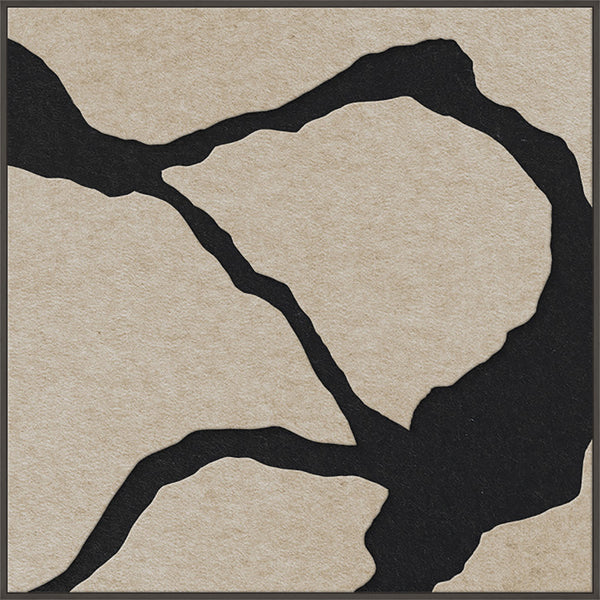 Quiet Friction square 2 | ACOUSTIC ART Acoustic Art ART COPENHAGEN (DA) Sort ramme // 100x100 // Sand // Sort