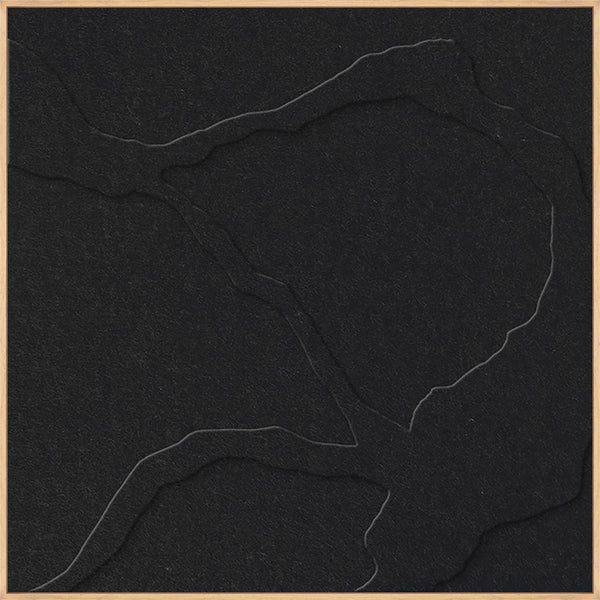 Quiet Friction square 1 | ACOUSTIC ART Akustikbillede ART COPENHAGEN (DA) Ege ramme // 100x100 // Sort // Sort