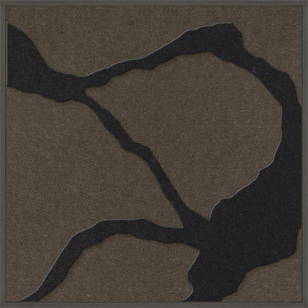 Quiet Friction square 1 | ACOUSTIC ART Akustikbillede ART COPENHAGEN (DA) Sort ramme // 60x60 // Sort // Brun