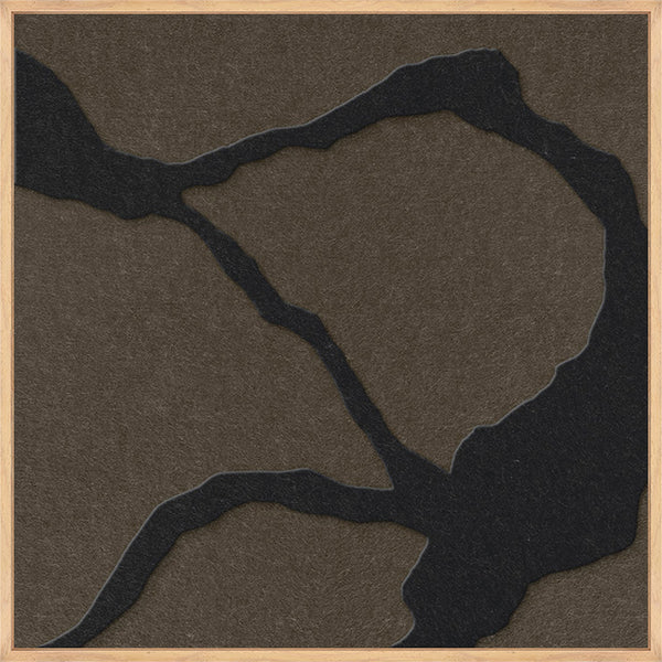 Quiet Friction square 1 | ACOUSTIC ART Akustikbillede ART COPENHAGEN (DA) Ege ramme // 60x60 // Sort // Brun