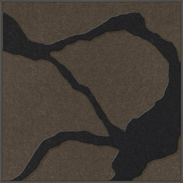 Quiet Friction square 1 | ACOUSTIC ART Akustikbillede ART COPENHAGEN (DA) Sort ramme // 100x100 // Sort // Brun