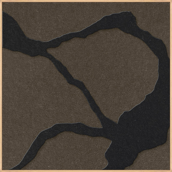Quiet Friction square 1 | ACOUSTIC ART Akustikbillede ART COPENHAGEN (DA) Ege ramme // 100x100 // Sort // Brun